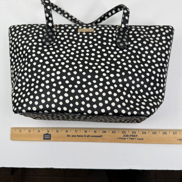 Kate Spade Laurel Way Dally Tote Bag Musicaldot Black White Small Shoulder Bag - Picture 10 of 12